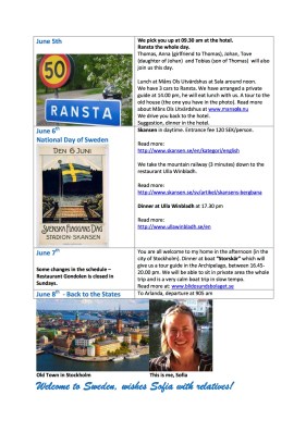 Schedule during visting Stockholm 2015 pdf